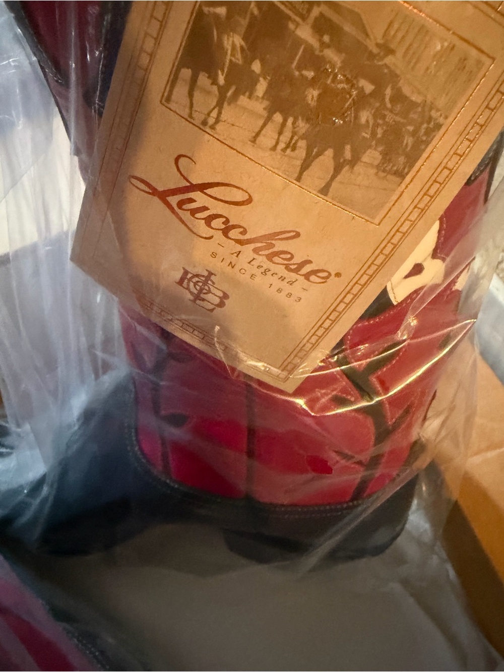 NOS New In Box Vintage Lucchese Marlboro Tulip Country Store Boots Women's 9B E1 - Picture 6 of 13